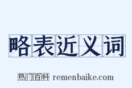 略表近义词是什么意思的图片